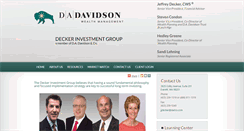 Desktop Screenshot of deckerinvestmentgroup.com
